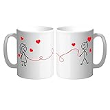 AR Regalos Pack de Tazas Pareja Hilo Rojo del Destino